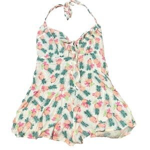 Dance & Marvel Romper Pineapple Print Small White Pink Yellow